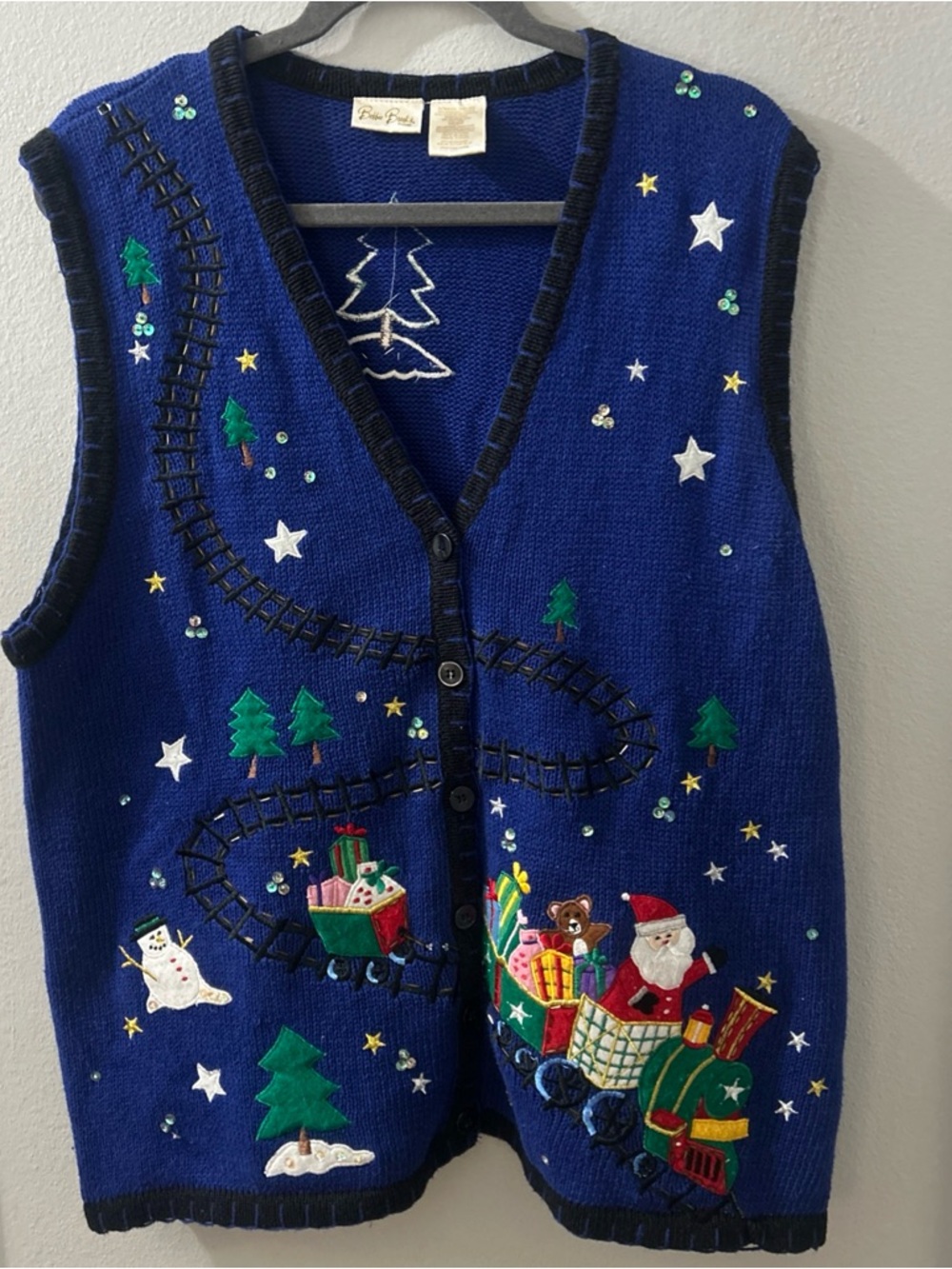 VTG Bobbie Brooks Woman Christmas Sweater Vest  14W/16W